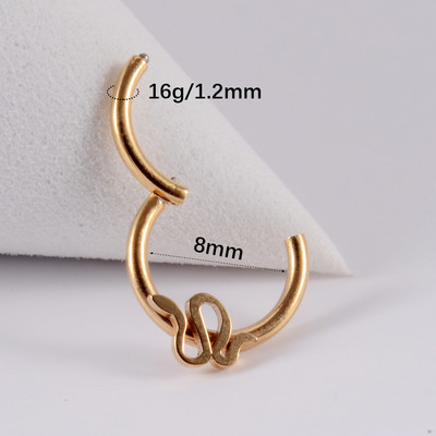 16g 1 bucată inele cu balamale cu segment de picătură de lacrimă pentru septum nas Clicker Piercing nas buză cercei Helix piercing nas bijuterii pentru corp