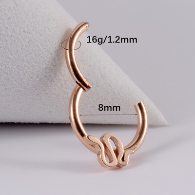 16g 1 bucată inele cu balamale cu segment de picătură de lacrimă pentru septum nas Clicker Piercing nas buză cercei Helix piercing nas bijuterii pentru corp