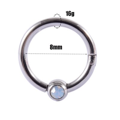 16g 1 bucată inele cu balamale cu segment de picătură de lacrimă pentru septum nas Clicker Piercing nas buză cercei Helix piercing nas bijuterii pentru corp