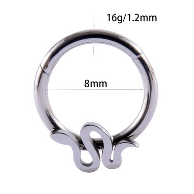 16g 1 bucată inele cu balamale cu segment de picătură de lacrimă pentru septum nas Clicker Piercing nas buză cercei Helix piercing nas bijuterii pentru corp
