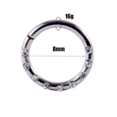 16g 1 bucată inele cu balamale cu segment de picătură de lacrimă pentru septum nas Clicker Piercing nas buză cercei Helix piercing nas bijuterii pentru corp