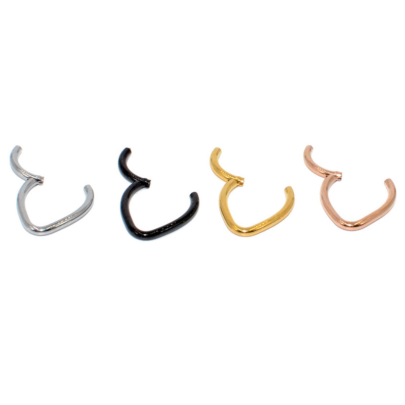16g 1 bucată inele cu balamale cu segment de picătură de lacrimă pentru septum nas Clicker Piercing nas buză cercei Helix piercing nas bijuterii pentru corp