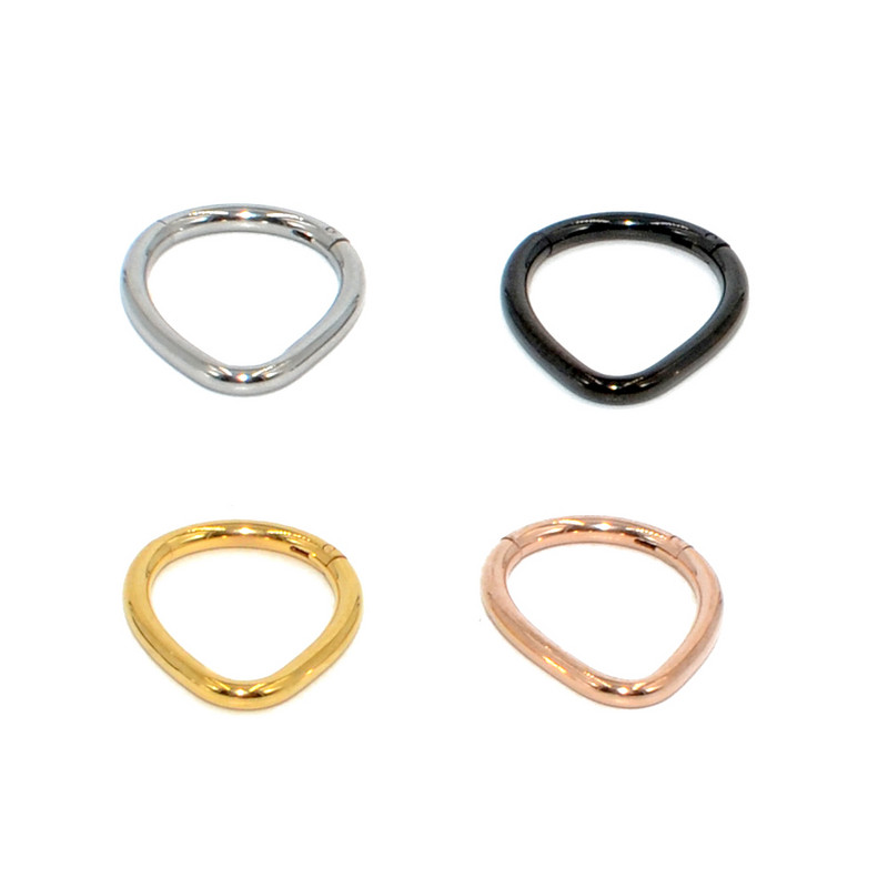 16g 1 bucată inele cu balamale cu segment de picătură de lacrimă pentru septum nas Clicker Piercing nas buză cercei Helix piercing nas bijuterii pentru corp