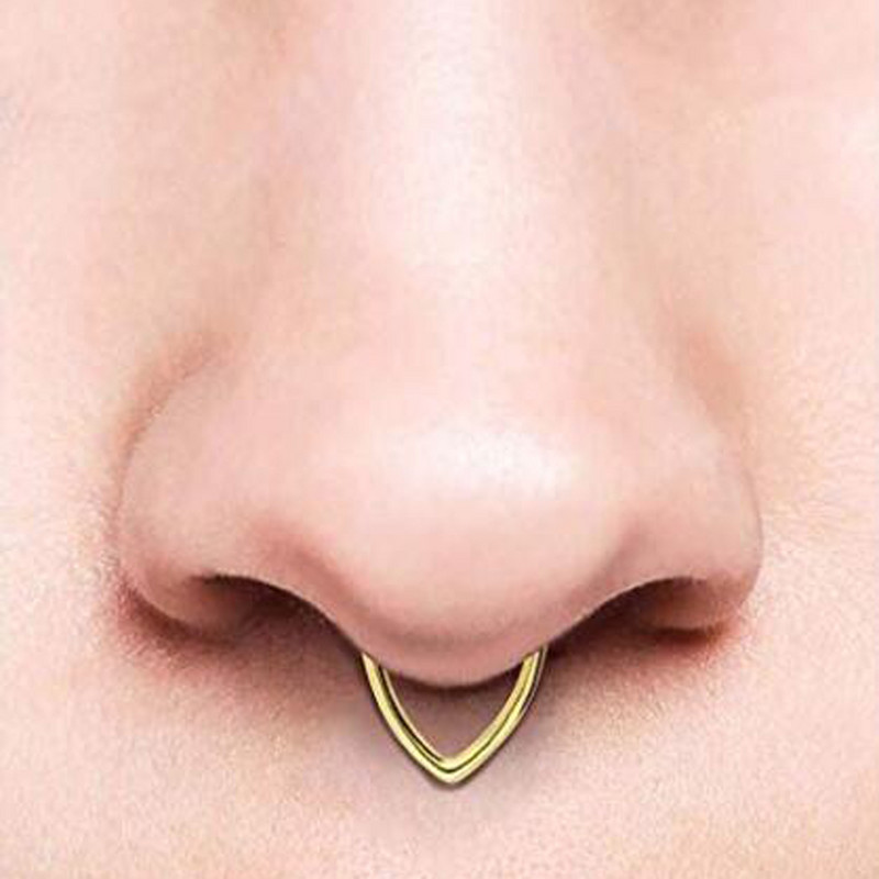 16g 1 bucată inele cu balamale cu segment de picătură de lacrimă pentru septum nas Clicker Piercing nas buză cercei Helix piercing nas bijuterii pentru corp