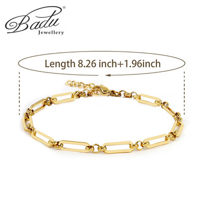 Badu narukvice od nehrđajućeg čelika za žene Nakit za stopala na plaži Noge Lanac sa zmijskim karikama Narukvice za gležnjeve Ženski ljetni dodaci Poklon