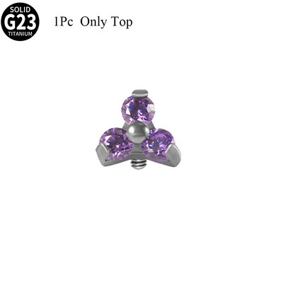 1db titán G23 fülcsavar porc cirkon opál achát labret ajak tragus orr fülbevaló nőknek karácsonyi ajándék piercing ékszer