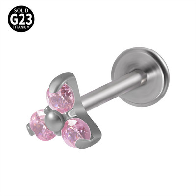 1db titán G23 fülcsavar porc cirkon opál achát labret ajak tragus orr fülbevaló nőknek karácsonyi ajándék piercing ékszer