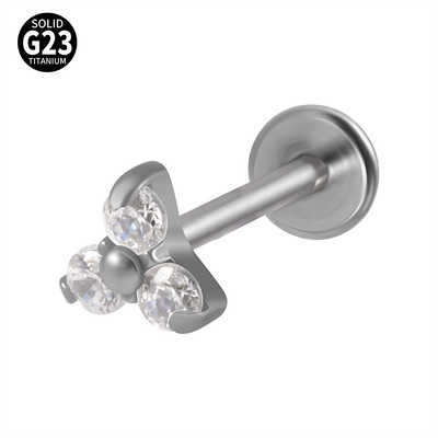 1db titán G23 fülcsavar porc cirkon opál achát labret ajak tragus orr fülbevaló nőknek karácsonyi ajándék piercing ékszer