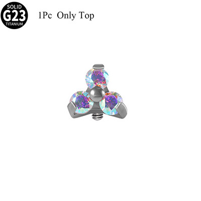 1db titán G23 fülcsavar porc cirkon opál achát labret ajak tragus orr fülbevaló nőknek karácsonyi ajándék piercing ékszer