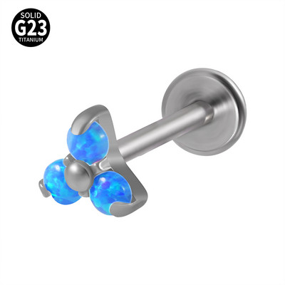 1db titán G23 fülcsavar porc cirkon opál achát labret ajak tragus orr fülbevaló nőknek karácsonyi ajándék piercing ékszer