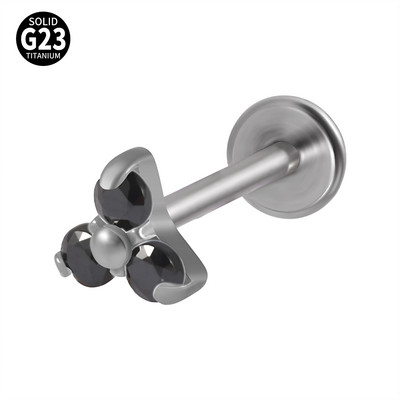 1db titán G23 fülcsavar porc cirkon opál achát labret ajak tragus orr fülbevaló nőknek karácsonyi ajándék piercing ékszer