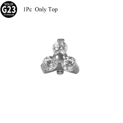 1db titán G23 fülcsavar porc cirkon opál achát labret ajak tragus orr fülbevaló nőknek karácsonyi ajándék piercing ékszer
