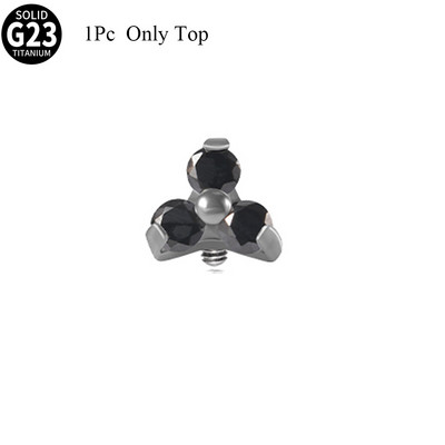 1db titán G23 fülcsavar porc cirkon opál achát labret ajak tragus orr fülbevaló nőknek karácsonyi ajándék piercing ékszer