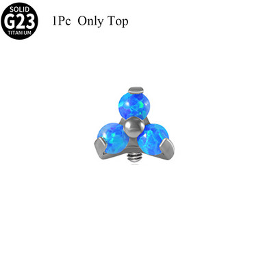 1db titán G23 fülcsavar porc cirkon opál achát labret ajak tragus orr fülbevaló nőknek karácsonyi ajándék piercing ékszer