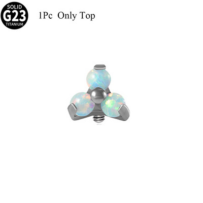1db titán G23 fülcsavar porc cirkon opál achát labret ajak tragus orr fülbevaló nőknek karácsonyi ajándék piercing ékszer