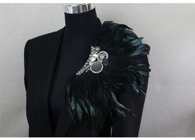 Vjenčanje Poslovna odijela Broš za bankete Crno pero Sidro Cvijet Korsaž Odjevni dodaci Boutonniere kopče Ovratnik Broš Igla