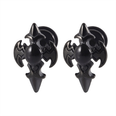 2 kom Punk gotičke naušnice od nehrđajućeg čelika Ear Stud Ear Tragus Helix Režanj hrskavice Lažni čep Muškarci Žene Nakit za piercing tijela 16 g