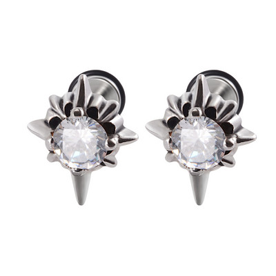 2 kom Punk gotičke naušnice od nehrđajućeg čelika Ear Stud Ear Tragus Helix Režanj hrskavice Lažni čep Muškarci Žene Nakit za piercing tijela 16 g