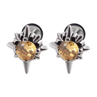 2 kom Punk gotičke naušnice od nehrđajućeg čelika Ear Stud Ear Tragus Helix Režanj hrskavice Lažni čep Muškarci Žene Nakit za piercing tijela 16 g