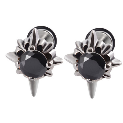 2 kom Punk gotičke naušnice od nehrđajućeg čelika Ear Stud Ear Tragus Helix Režanj hrskavice Lažni čep Muškarci Žene Nakit za piercing tijela 16 g