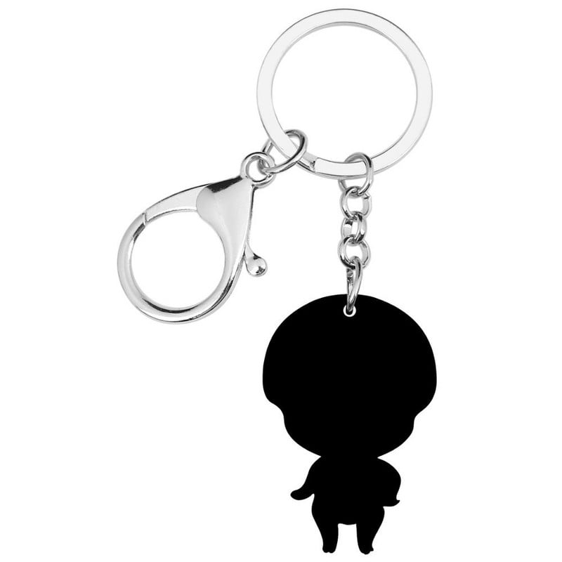 Breloc cu craniu de Halloween Bonsny acrilic Breloc imprimat Breloc Bijuterii pentru femei Copii Noutate Cadou Poșetă Cureaua Decorație