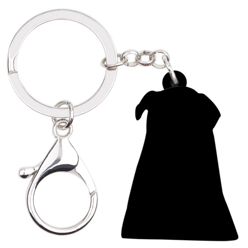 Bonsny acrilic Halloween câine fantomă dovleac breloc breloc inel drăguț bijuterii animale pentru femei fete geanta mașină poșeta farmece cadou