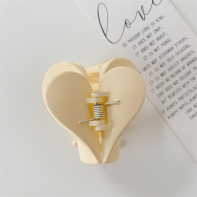 Korean Sweet Multicolor Transparent Acetate Double Layer Gradient jelly colourHeart Щипка за коса Claw Hair Женски аксесоари за коса