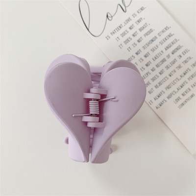 Korean Sweet Multicolor Transparent Acetate Double Layer Gradient jelly colourHeart Щипка за коса Claw Hair Женски аксесоари за коса