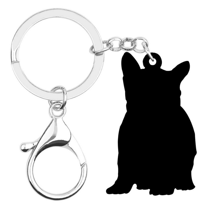 Breloc acrilic Bonsny Welsh Corgi Pembroke Câine Breloc Breloc Animal drăguț Animal Breloc Bijuterii pentru Femei Bărbați Copii Cadou de aniversare