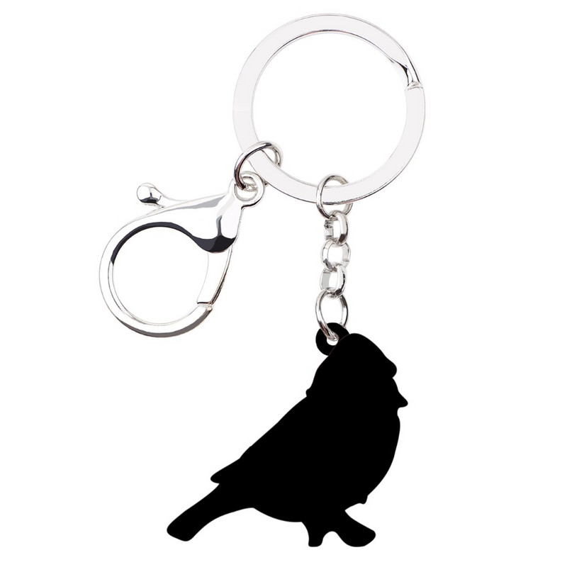 Bonsny Acrilic Crăciun Dulce Robin Pasăre Breloc Breloc Suport Bijuterii Animale din desene Animate pentru Femei Fete Adolescenți Geantă Breloc pentru mașină