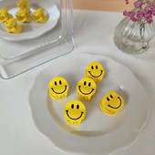 FFLACELL Лятна корейска версия на 2021 г. на Simple All-match Ins Yellow Smiley Face Clip Дамски парти аксесоари