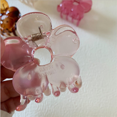 FFLACELL Nova korejska moda i slatka stezaljka za hvatanje, sjajni šuplji cvijet, ukosnica, nakit, poklon za žene, djevojke