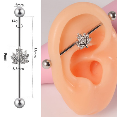 1 buc. Design unic, schelă industrială, piercing cu mreană, aripă, inimă, care atârnă mrene drepte, cercei cartilaj pentru femei, bărbați