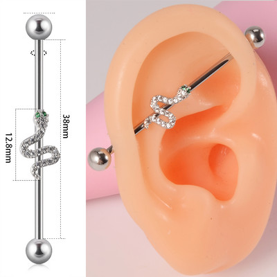 1 buc. Design unic, schelă industrială, piercing cu mreană, aripă, inimă, care atârnă mrene drepte, cercei cartilaj pentru femei, bărbați