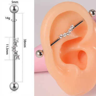 1 buc. Design unic, schelă industrială, piercing cu mreană, aripă, inimă, care atârnă mrene drepte, cercei cartilaj pentru femei, bărbați