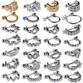 1kom 20gX8mm ušna hrskavica uteg manšeta helix tragus piercer Daith Rook lobe prstenovi naušnica s piercingom u obliku obruča CZ septuma