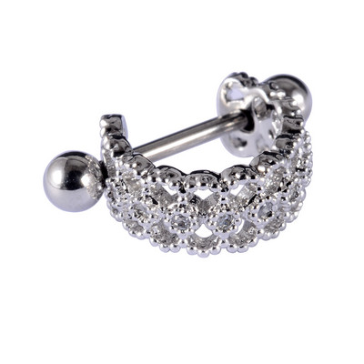 1kom 20gX8mm ušna hrskavica uteg manšeta helix tragus piercer Daith Rook lobe prstenovi naušnica s piercingom u obliku obruča CZ septuma