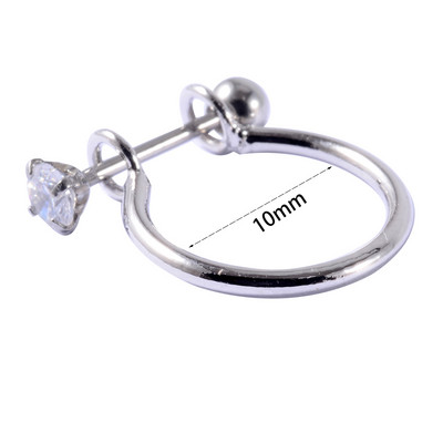 1kom 20gX8mm ušna hrskavica uteg manšeta helix tragus piercer Daith Rook lobe prstenovi naušnica s piercingom u obliku obruča CZ septuma