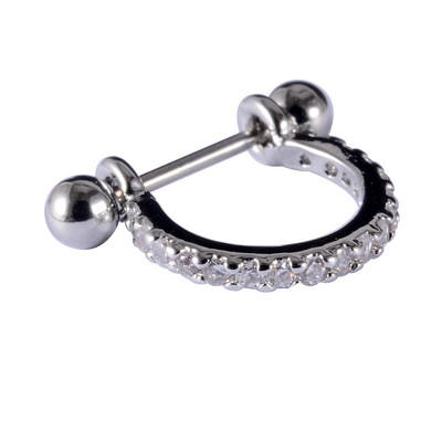 1kom 20gX8mm ušna hrskavica uteg manšeta helix tragus piercer Daith Rook lobe prstenovi naušnica s piercingom u obliku obruča CZ septuma