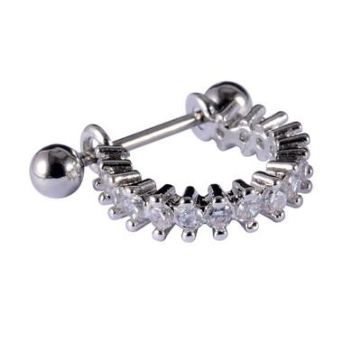 1kom 20gX8mm ušna hrskavica uteg manšeta helix tragus piercer Daith Rook lobe prstenovi naušnica s piercingom u obliku obruča CZ septuma