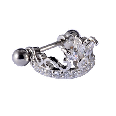 1kom 20gX8mm ušna hrskavica uteg manšeta helix tragus piercer Daith Rook lobe prstenovi naušnica s piercingom u obliku obruča CZ septuma