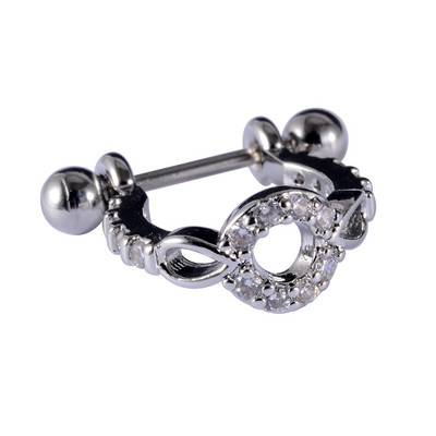 1kom 20gX8mm ušna hrskavica uteg manšeta helix tragus piercer Daith Rook lobe prstenovi naušnica s piercingom u obliku obruča CZ septuma