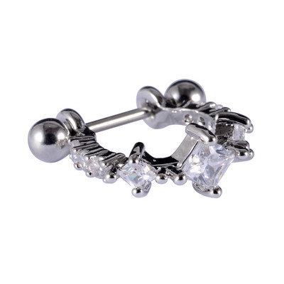 1kom 20gX8mm ušna hrskavica uteg manšeta helix tragus piercer Daith Rook lobe prstenovi naušnica s piercingom u obliku obruča CZ septuma