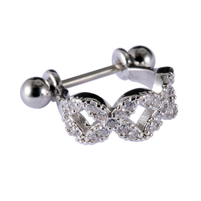 1kom 20gX8mm ušna hrskavica uteg manšeta helix tragus piercer Daith Rook lobe prstenovi naušnica s piercingom u obliku obruča CZ septuma