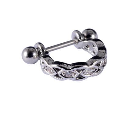 1kom 20gX8mm ušna hrskavica uteg manšeta helix tragus piercer Daith Rook lobe prstenovi naušnica s piercingom u obliku obruča CZ septuma