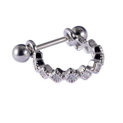 1kom 20gX8mm ušna hrskavica uteg manšeta helix tragus piercer Daith Rook lobe prstenovi naušnica s piercingom u obliku obruča CZ septuma