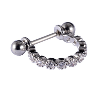 1kom 20gX8mm ušna hrskavica uteg manšeta helix tragus piercer Daith Rook lobe prstenovi naušnica s piercingom u obliku obruča CZ septuma