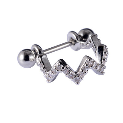 1kom 20gX8mm ušna hrskavica uteg manšeta helix tragus piercer Daith Rook lobe prstenovi naušnica s piercingom u obliku obruča CZ septuma