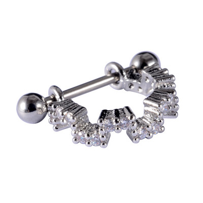 1kom 20gX8mm ušna hrskavica uteg manšeta helix tragus piercer Daith Rook lobe prstenovi naušnica s piercingom u obliku obruča CZ septuma