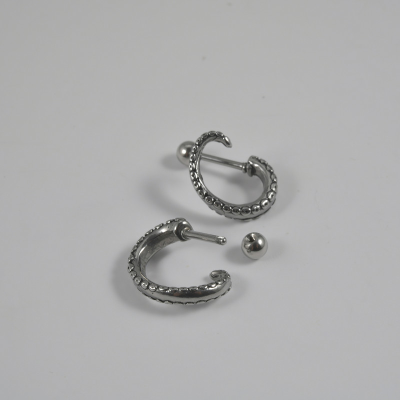 1 buc 16 g calamar buză labret inel piercing oțel inoxidabil cercei tragus cartilaj lob ureche Stud bijuterii de corp pentru femei bărbați